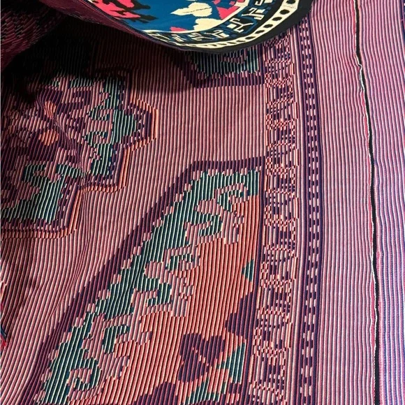 Flying Tomato Open Front Fringe Trimmed Black, Pink & Purple One Size Kimono - Picture 4 of 10